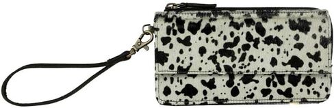 Myra Bag Quirky Black Dalmatian Hair On Wallet Wristlet for Women in Saudi Arabia