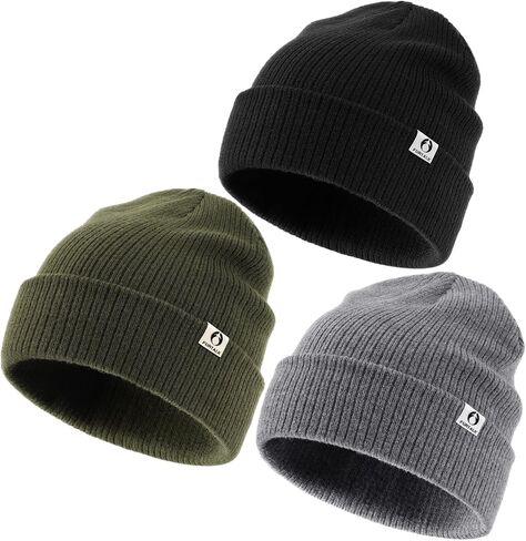 Furtalk 3 Pack Toddler Beanie Baby Boy Girls Winter Hat Kids Warm Cont Caps in Saudi Arabia