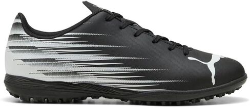PUMA Men's ATTACANTO Turf Trainer Soccer Cleat Sneaker, Black White, 7.5 in Saudi Arabia