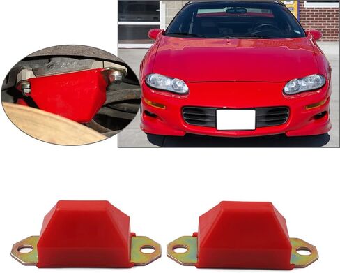 Liru 2PCS Polyurethane Frame Brack Stops محور محور المصدات التفاضلية LR080288 Red لـ Pontiac Firebird 1982-02 لـ Chevrolet Camaro 1982-02 لجيب CJ5 CJ7 1976-86 Auto in Saudi Arabia