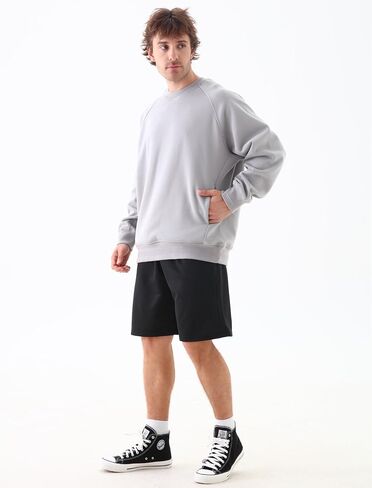 Magnaman Crewneck Sweatshirt للرجال - مزيج من القطن الطويل الأكمام in Kuwait