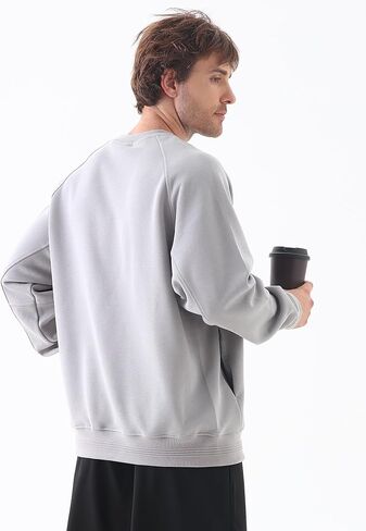 Magnaman Crewneck Sweatshirt للرجال - مزيج من القطن الطويل الأكمام in Kuwait