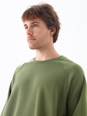 Magnaman Crewneck Sweatshirt للرجال - مزيج من القطن الطويل الأكمام in Kuwait