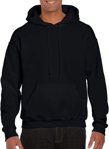 Fashion Gildan 12500 Hooded Sweatshirt Black Large in Saudi Arabia