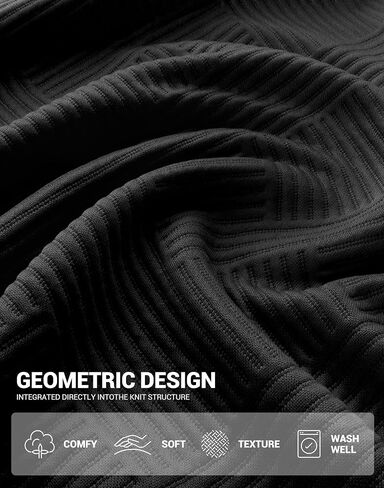G Gradual Mens Sweatshirt Geometric Textured Crewneck Sweater Long Sleeves Casual Dressy Pullover Shirts in Saudi Arabia