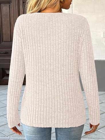 AUTOMET Womens Long Sleeve Shirt Fall Fashion 2025 V Neck Sweater Tunic Tops Dressy Casual Work Blouse Trendy Winter Clothing in Saudi Arabia