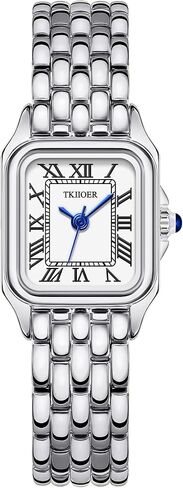 Small Gold Watches for Women, Vintage Roman Dial Women's Watches, Rectangular Case Ladies Analog Watch in Saudi Arabia