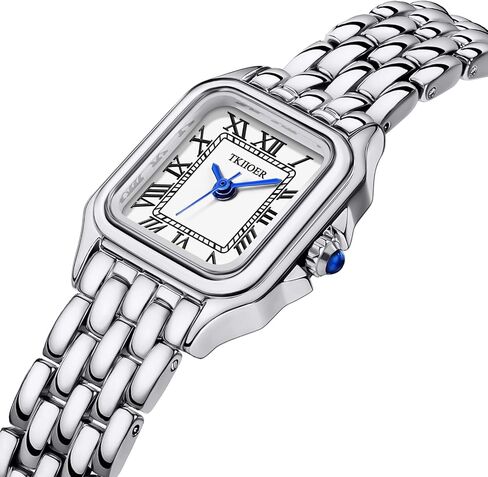 Small Gold Watches for Women, Vintage Roman Dial Women's Watches, Rectangular Case Ladies Analog Watch in Saudi Arabia