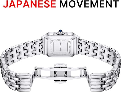 Small Gold Watches for Women, Vintage Roman Dial Women's Watches, Rectangular Case Ladies Analog Watch in Saudi Arabia