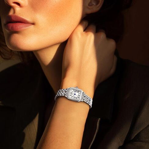Small Gold Watches for Women, Vintage Roman Dial Women's Watches, Rectangular Case Ladies Analog Watch in Saudi Arabia