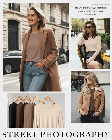 Huukeay 4 Pack Womens Long Sleeve Tirts ، Crew Neck Raglan Sleeve Tunic Tops Side Side Cotton Lase Lough Curved Hem in Saudi Arabia