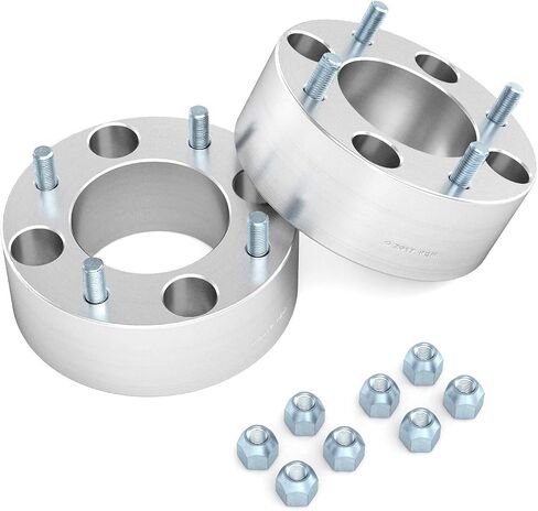 RockTrix - 1 inch ATV Wheel Spacers (4x110, 74mm Bore, 10x1.25 Studs, Cone Nuts) Compatible with Honda Yamaha Suzuki Bombardier (Read Listing for Year Model Info) UTV V3 25mm Silver 2pcs in Saudi Arabia