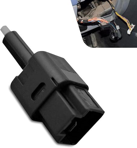 Downhill 1 PC Brake Stop Light Switch, 12V Plastic Brake Lamp Switch Assembly, Replace 25320AX00A, 25320AX00C, 25320-AX00B, Compatible with Nissan 350Z Sentra Pathfinder Explore Titan (Black) in Saudi Arabia