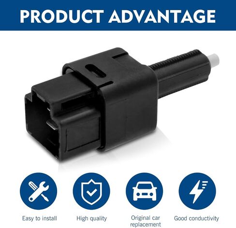 Downhill 1 PC Brake Stop Light Switch, 12V Plastic Brake Lamp Switch Assembly, Replace 25320AX00A, 25320AX00C, 25320-AX00B, Compatible with Nissan 350Z Sentra Pathfinder Explore Titan (Black) in Saudi Arabia