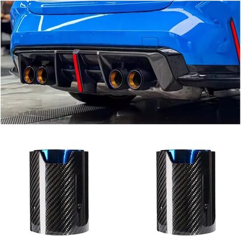 Universal 2.5 بوصة مدخل 3.66 بوصة مخرج 4.84 بوصة الطول نصائح عادم السيارة خاصة متوافقة مع BMW M Series M2 F83 M5 F10 M6 F12 Chrome in Kuwait