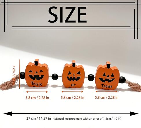 Cute Pumpkin Halloween Decorations Indoor, Wooden Tiered Tray Decor Table Sign Trick or Treat Pumpkin Signs for Party Home Shelf Display in Kuwait