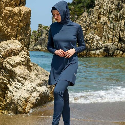 الأكمام الطويلة الإسلامية للنساء المتواضعات المسلمين 5 أجهزة كمبيوتر | غلاف كامل حارس الطفح الجلدي burkini | ملابس السباحة العربية in Kuwait