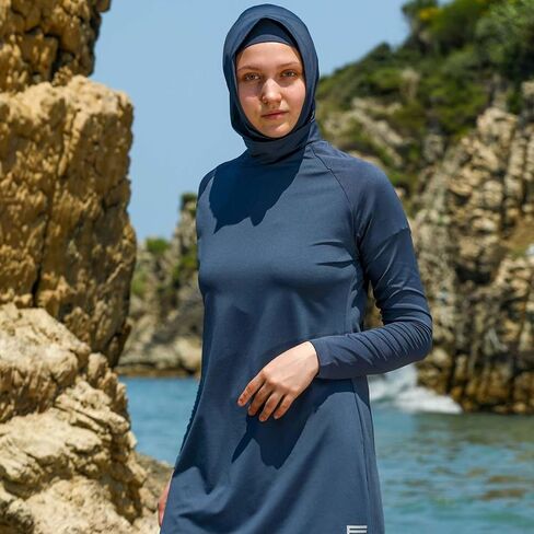 الأكمام الطويلة الإسلامية للنساء المتواضعات المسلمين 5 أجهزة كمبيوتر | غلاف كامل حارس الطفح الجلدي burkini | ملابس السباحة العربية in Kuwait
