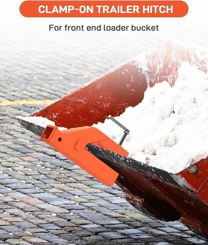 2 Inch Clamp On Trailer Hitch Receiver Convenient Towing Connection for SUVs Trucks Large Commercial Vehicles Reliable Clamp On Hitch No Drilling Required 15.92 * 2.16 * 6.73Inch Orange in Kuwait