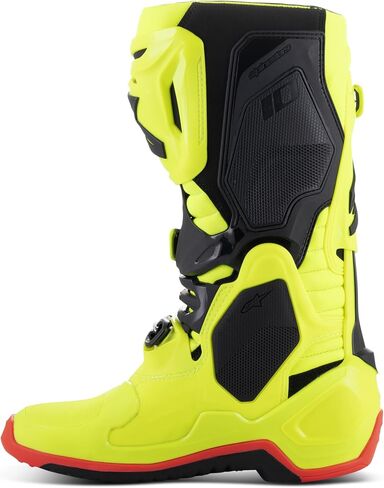 Alpinestars 2010020-533-9: Tech 10 Boots Ylw Fluo/Blk/Red Fluo Sz 9 in Saudi Arabia