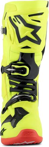 Alpinestars 2010020-533-9: Tech 10 Boots Ylw Fluo/Blk/Red Fluo Sz 9 in Saudi Arabia