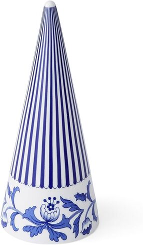 Spode Blue Italian Cone Shaped Topiary - 8 Inch Decorative Porcelain Figurine, Classic Blue & White Design Motif - Collector Accent for Tabletop, Mantel & Dining Room Display in Saudi Arabia