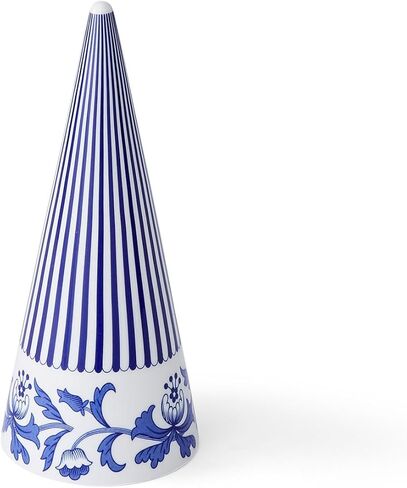 Spode Blue Italian Cone Shaped Topiary - 8 Inch Decorative Porcelain Figurine, Classic Blue & White Design Motif - Collector Accent for Tabletop, Mantel & Dining Room Display in Saudi Arabia