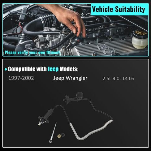 PartsFlow Clutch Master Cylinder and Slave Cylinder Line Assembly CC649041 compatible with Jeep Wrangler 1997 1998 1999 2000 2001 2002 2.5L 4.0L 52107652AB in Saudi Arabia