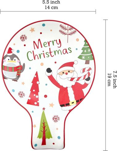 Bico Christmas Gnomes Ceramic Spoon Rest, House Warming Gift, Dishwasher Safe in Saudi Arabia
