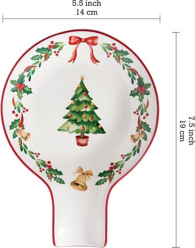 Bico Christmas Gnomes Ceramic Spoon Rest, House Warming Gift, Dishwasher Safe in Saudi Arabia