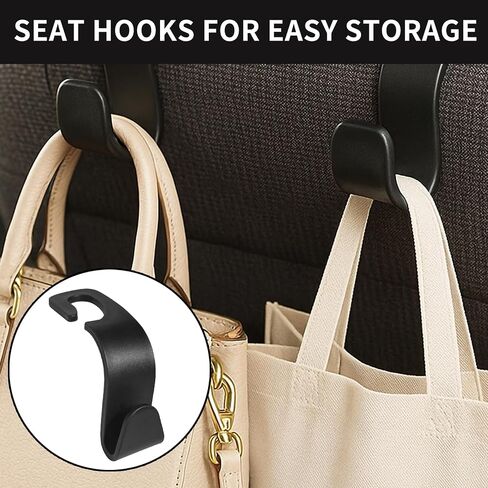6 PCS Hooks for Car Get Head -Lik Hook ، Car Back Gett Headrest Hooks Storage لسيارات السيارات للسيارات الملحقات المحافظ أكياس البقالة حقيبة اليد معطف المظلة شماعات منظم in Saudi Arabia