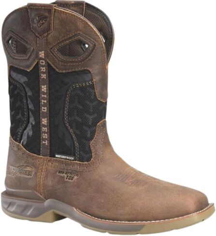 PHANTOM RIDER Zenon 11" Waterproof Wide Square Composite Toe Roper Boots for Men with Cumberland Cigar Leather Vamp and Textile & TPU Shaft in Saudi Arabia