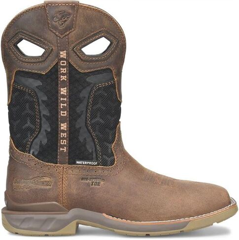 PHANTOM RIDER Zenon 11" Waterproof Wide Square Composite Toe Roper Boots for Men with Cumberland Cigar Leather Vamp and Textile & TPU Shaft in Saudi Arabia