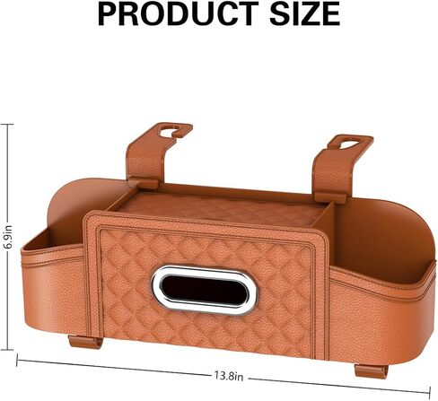 Mandark Car Headrest Backseat Organizer, Multifunctional Vehicle Seat Back Storage Box with Drink Cup Holder and Hooks, Automotive Travel Accessories, Universal for SUV, Sedan, Truck (Black) in Saudi Arabia