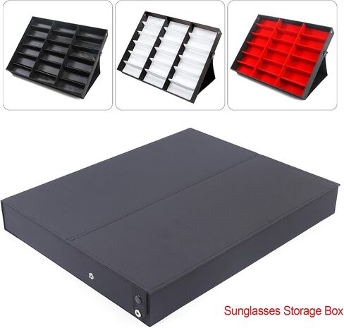 18 Slot Sunglasses Organizer Multi Display Case Jewelry Collection Case for Jewelry Collection sunglass glass watch in Saudi Arabia