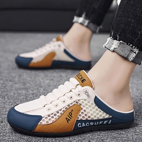 Big Size Men's Comfortable Slippers - Breathable Non-Slip Sports Sandals & Outdoor Walking Fashion Color Block Design in Saudi Arabia