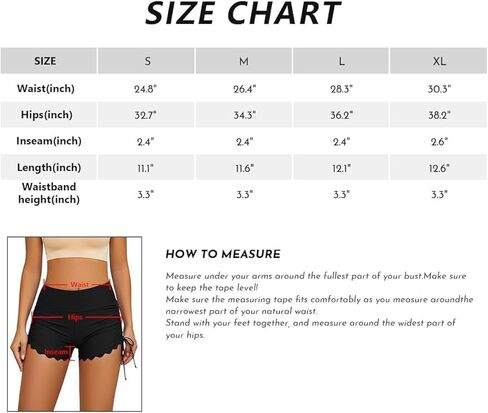 Women's High Waisted Swim Shorts Side Tie Swimsuit Bottoms Board Shorts in Saudi Arabia