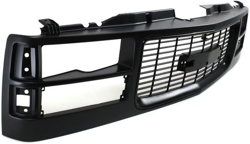 مناسبة لبرنامج Black Grille Assembly Cross Bar - متوافق مع 1994-2000 GMC C2500 ، C3500 ، K2500 ، K3500 & 1994-1999 C1500 ، C2500 Suburban - مصممة للموديلات ذات المصابيح الأمامية المركبة in Kuwait