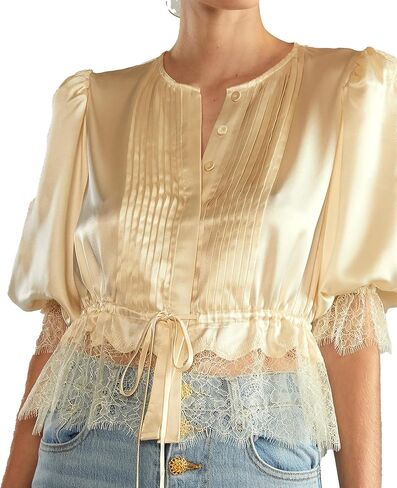 Cynthia Rowley Lure Lace Blouse in Kuwait