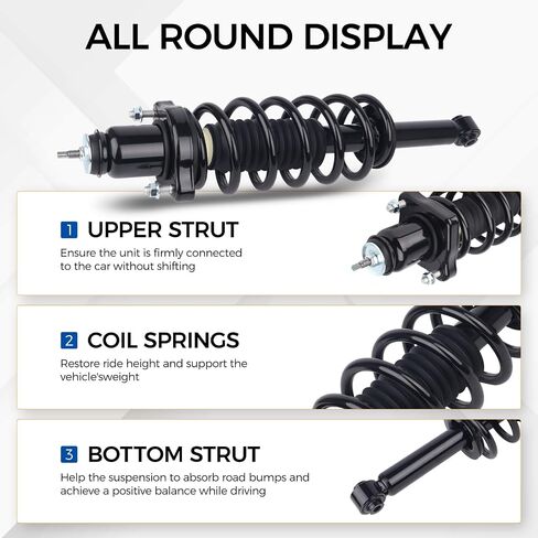 PAROD Pair Rear 171126 Suspension Shock Absorber Strut Fit for Chrysler 200 2011-2014, Sebring 2007-2010, Dodge Avenger 2008-2014 w/Coil Spring Assembly in Saudi Arabia