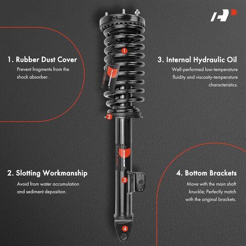 A-Premium Front Complete STRUTBLY متوافقة مع Dodge Charger 2006-2010 ، MAGNUM 2005-2008 & Chrysler 300 2005-2010 ، 2.7L/3.5L ، RWD ، 2-PC SET in Saudi Arabia