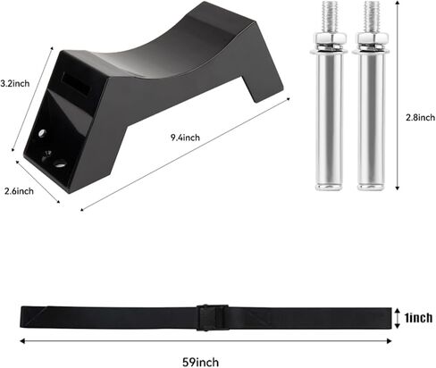 2PCS Propane Tank Holder, Propane Tank Mount, Excellent Quality ABS Gas Cylinder Holder with Screws and Safety Chain Supported 4"-12", Suitable for All Kinds of Gas cylinders (Black ) in Saudi Arabia