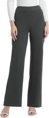 V VOCNI Women Dress Pants Wide Leg Pull On Work Pants High Waist Bootcut Trousers Business Casual Slacks in Saudi Arabia