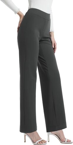 V VOCNI Women Dress Pants Wide Leg Pull On Work Pants High Waist Bootcut Trousers Business Casual Slacks in Saudi Arabia