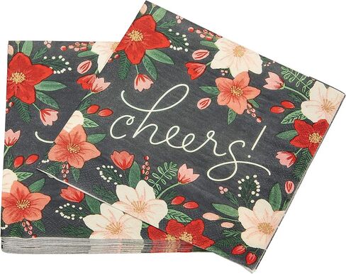 American Greetings 36-Count 12.25 in. Paper Dinner Plates, Winter Floral Christmas Party Supplies in Saudi Arabia