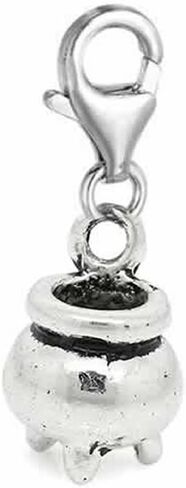 Sexy Sparkles Halloween Witch Cauldron Pendant with Lobster Clasp – Clip-On Charm for European Charm Bracelets and Jewelry, Fits Chains and Pendant Bracelets in Saudi Arabia