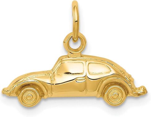 14k Yellow Gold Volkswagen Beetle Style Car Charm 15 mm x 20 mm in Saudi Arabia