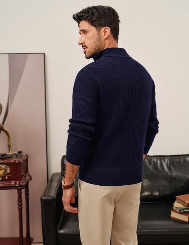 PJ Paul Jones Mens Quarter Zip Sweater Long Sleeve Casual Pullover lebover swittured switters in Saudi Arabia