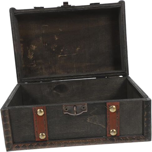 Small Wooden Keepsake Box with Lock Vintage Style Storage Chest for Jewelry Cards and Trinkets Handmade Rustic Decor for Home and Weddings in Saudi Arabia