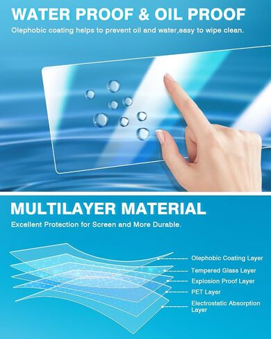 Karltys 2 Pack Screen Protector for 2022-2025 Lexus NX NX250 NX350 NX350h NX350 F Sport 9.8-Inch Touchscreen, 9H Tempered Glass Protector for Lexus NX Accessories, Car Radio Screen Cover Anti Glare in Saudi Arabia